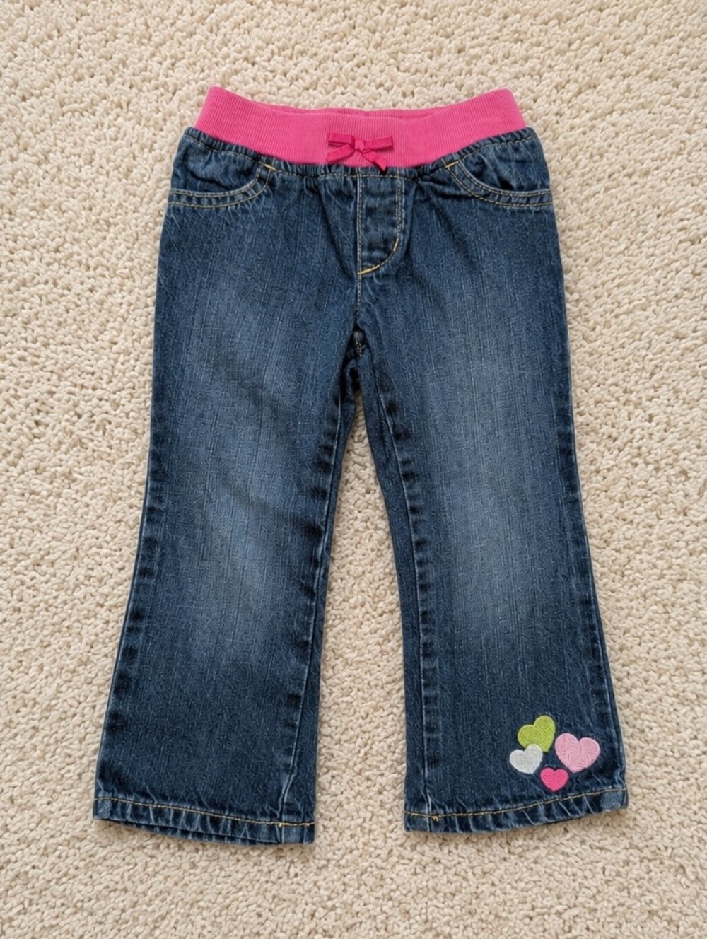 Gymboree Embroidered Denim Jeans Bootcut Flared Toddler Girls 2T